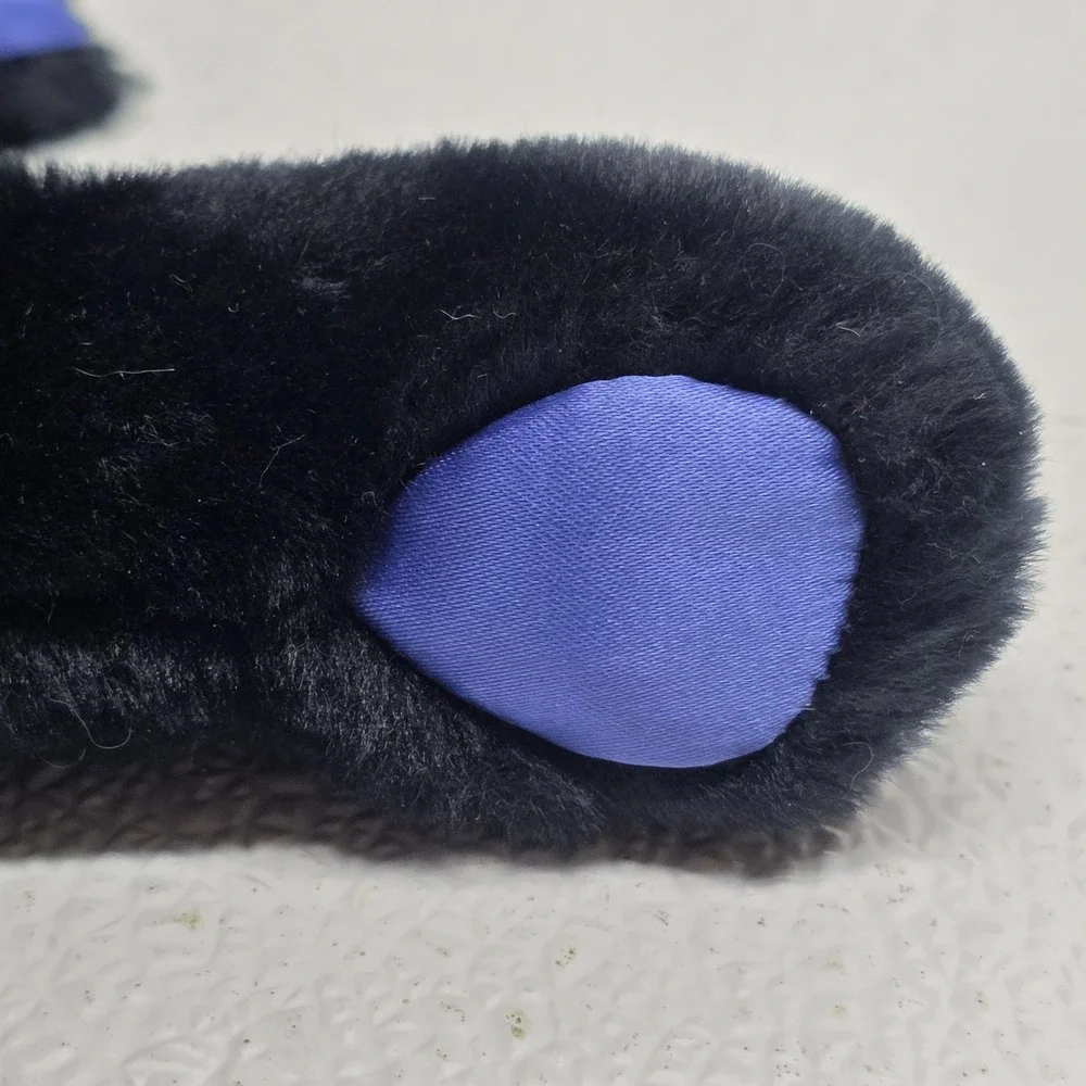 Vintage Hallmark Midnight Halloween Black Cat Blue Paws & Ears Plush